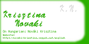 krisztina novaki business card